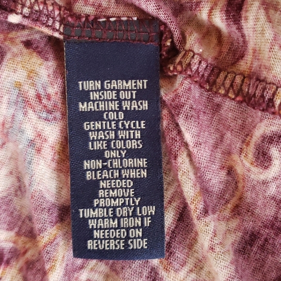 🏡DV Chaps Denim Jacobean Cotton Peasant Blouse - Picture 6 of 7